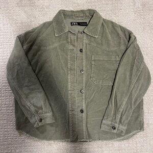 Zara Corduroy Button Up Jacket